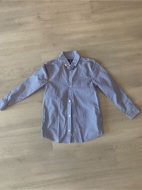 Vineyard Vines Blue and White Check Button-Down Shirt